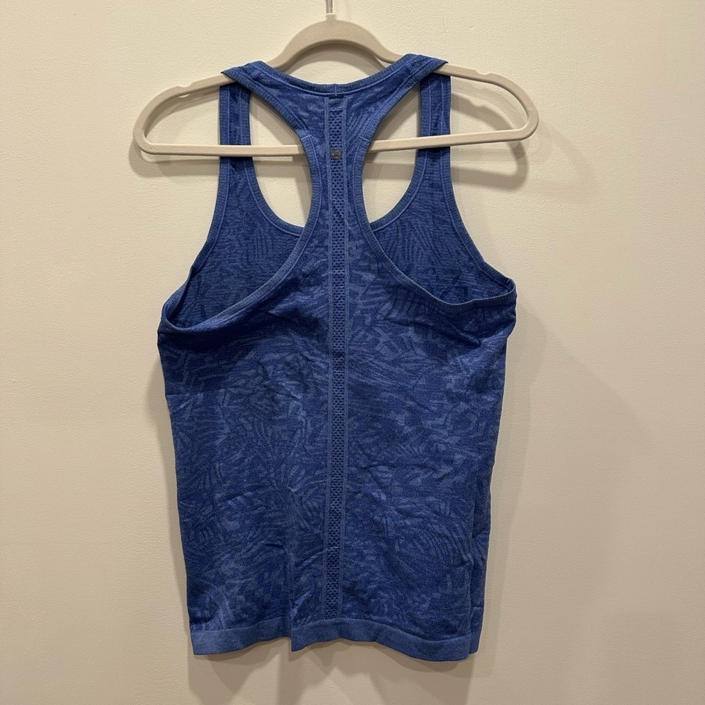 Lululemon Women's Swiftly Tech Racerback Heathered Harbor Blue Size 10 - Picture 3 of 9